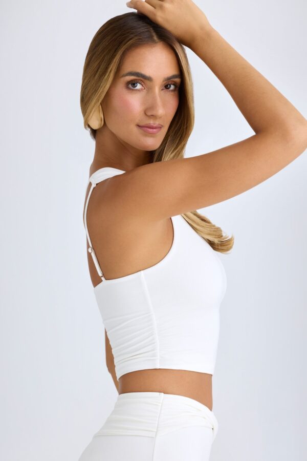 Modal One-Shoulder Top in White - Image 3